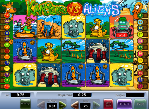 Слот машина Kangaroo vs Aliens играйте за пари