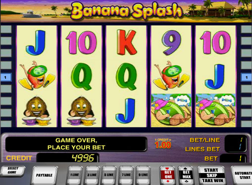 Слот Banana Splash играйте онлайн за пари