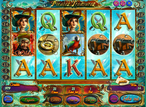 Играйте машина Pirate Treasures на пари