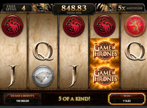 Хазартна машина Game of Thrones за истински пари