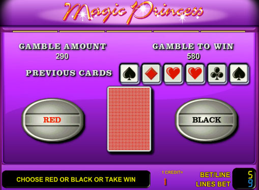 Рисков режим на устройството Magic Princess на пари